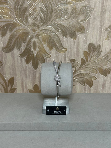 Cubic Zirconia Knot Design Bangle