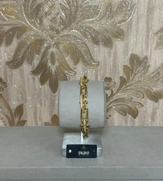 Cubic Zirconia Chain Design Bracelet