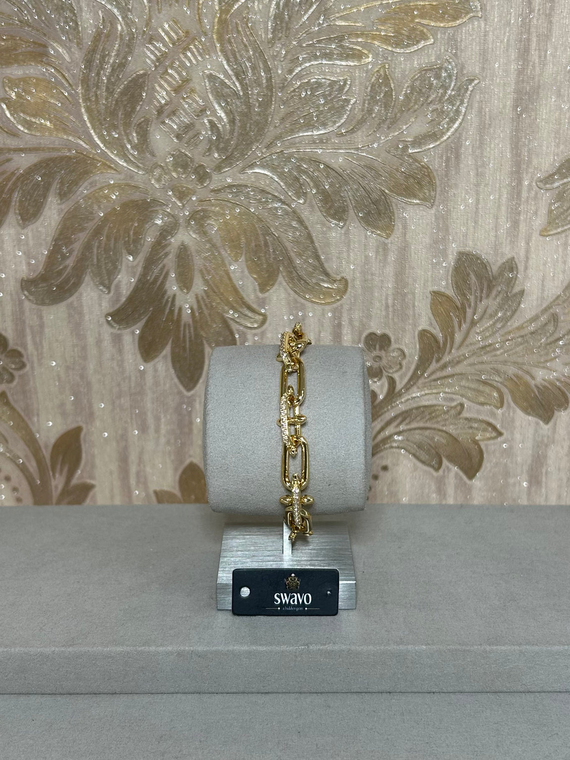 Cubic Zirconia Chain Design Bracelet