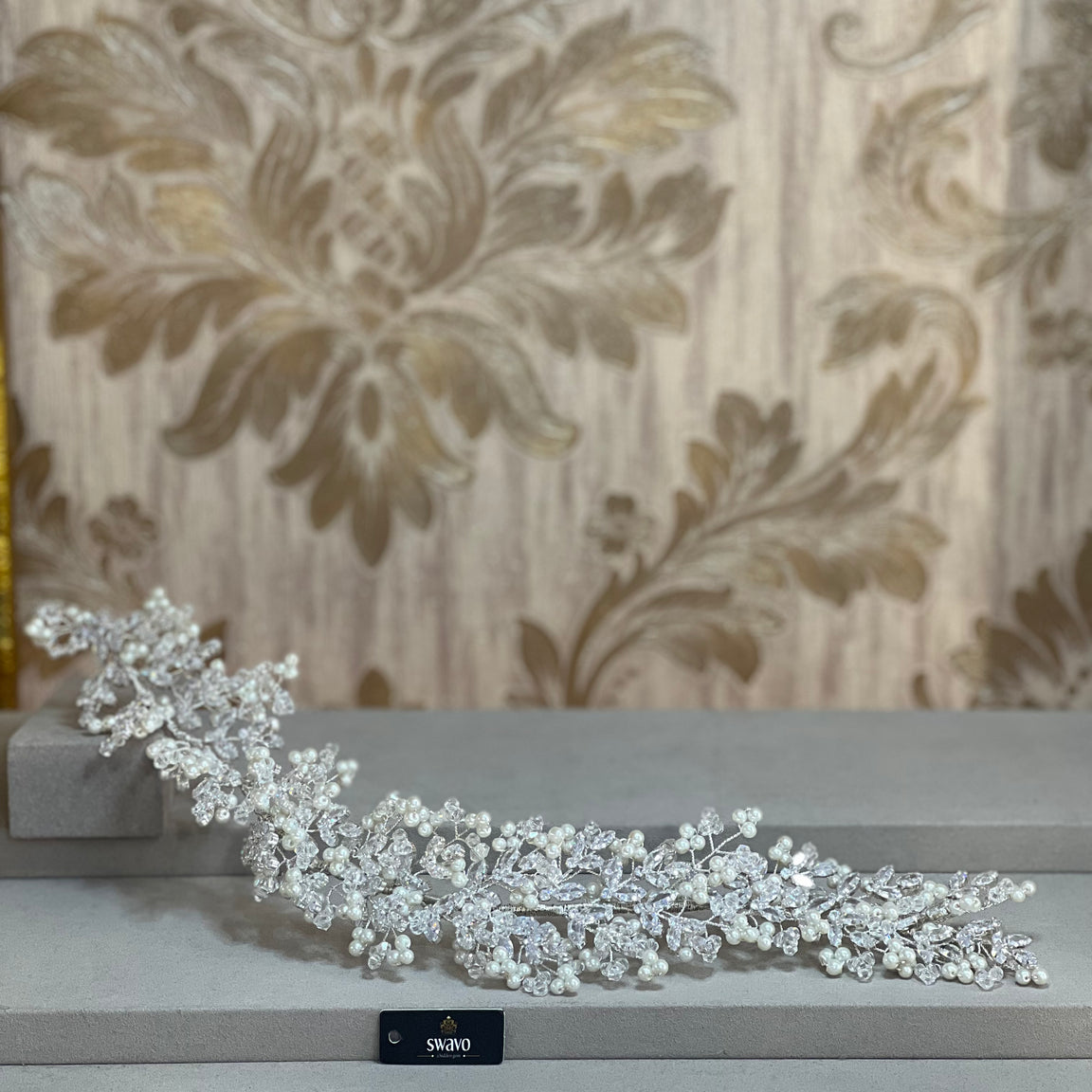 Crystal & Pearl Hair Vine