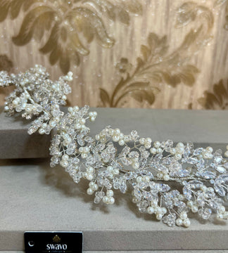 Crystal & Pearl Hair Vine
