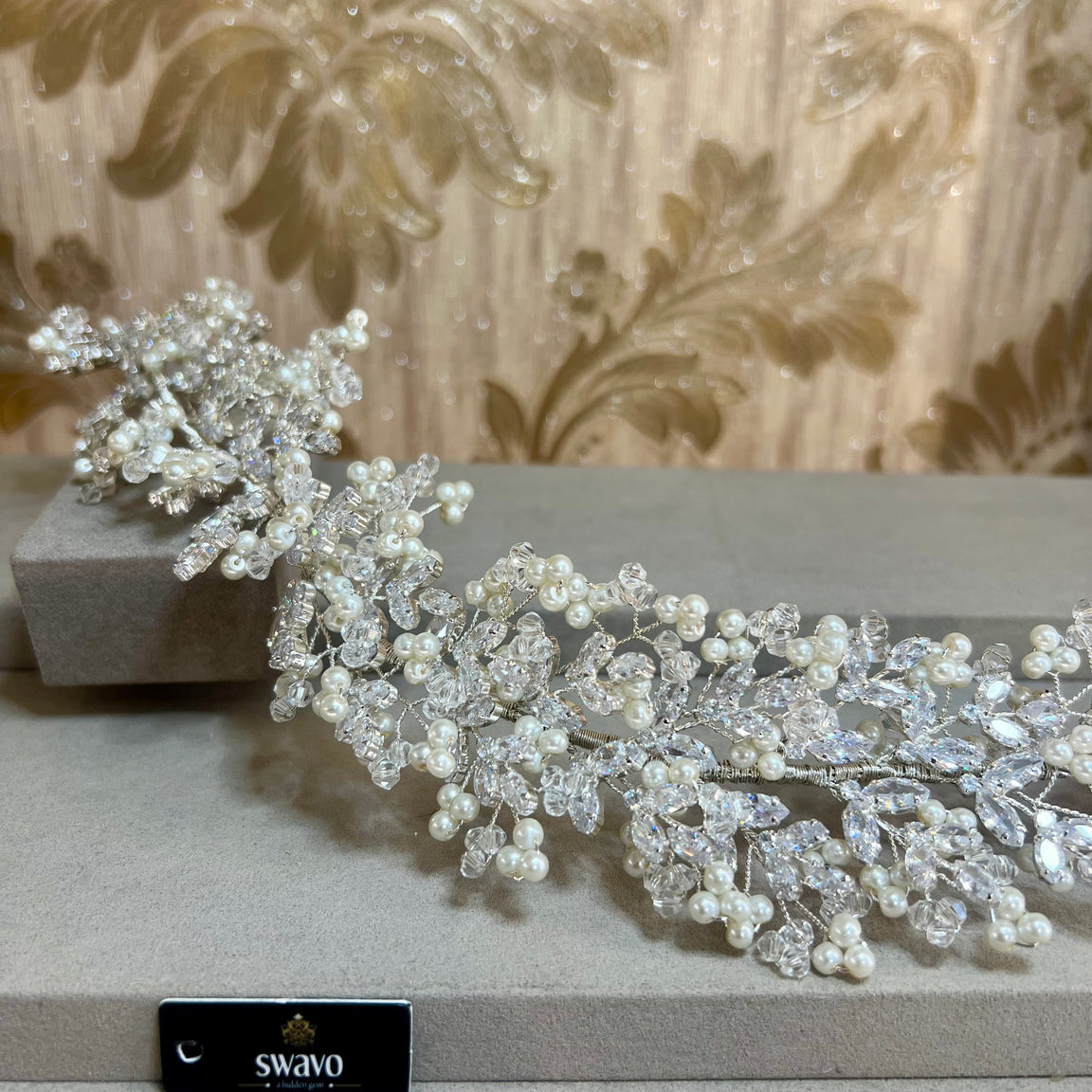 Crystal & Pearl Hair Vine