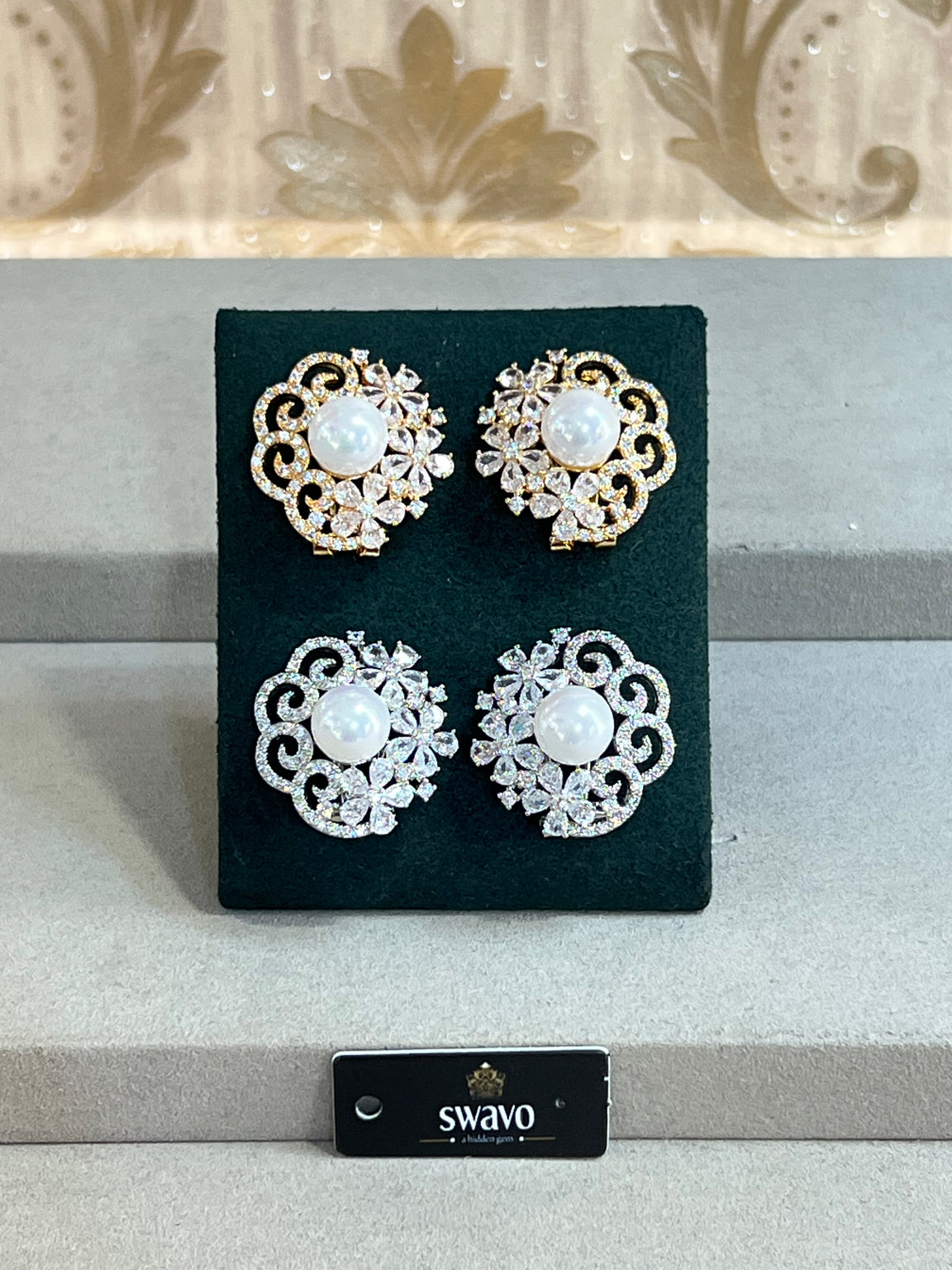 Lucy Pearl & Crystal Studs