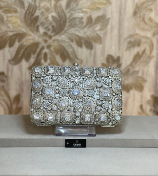 Hanna Double Sided Metal Clutch Bag