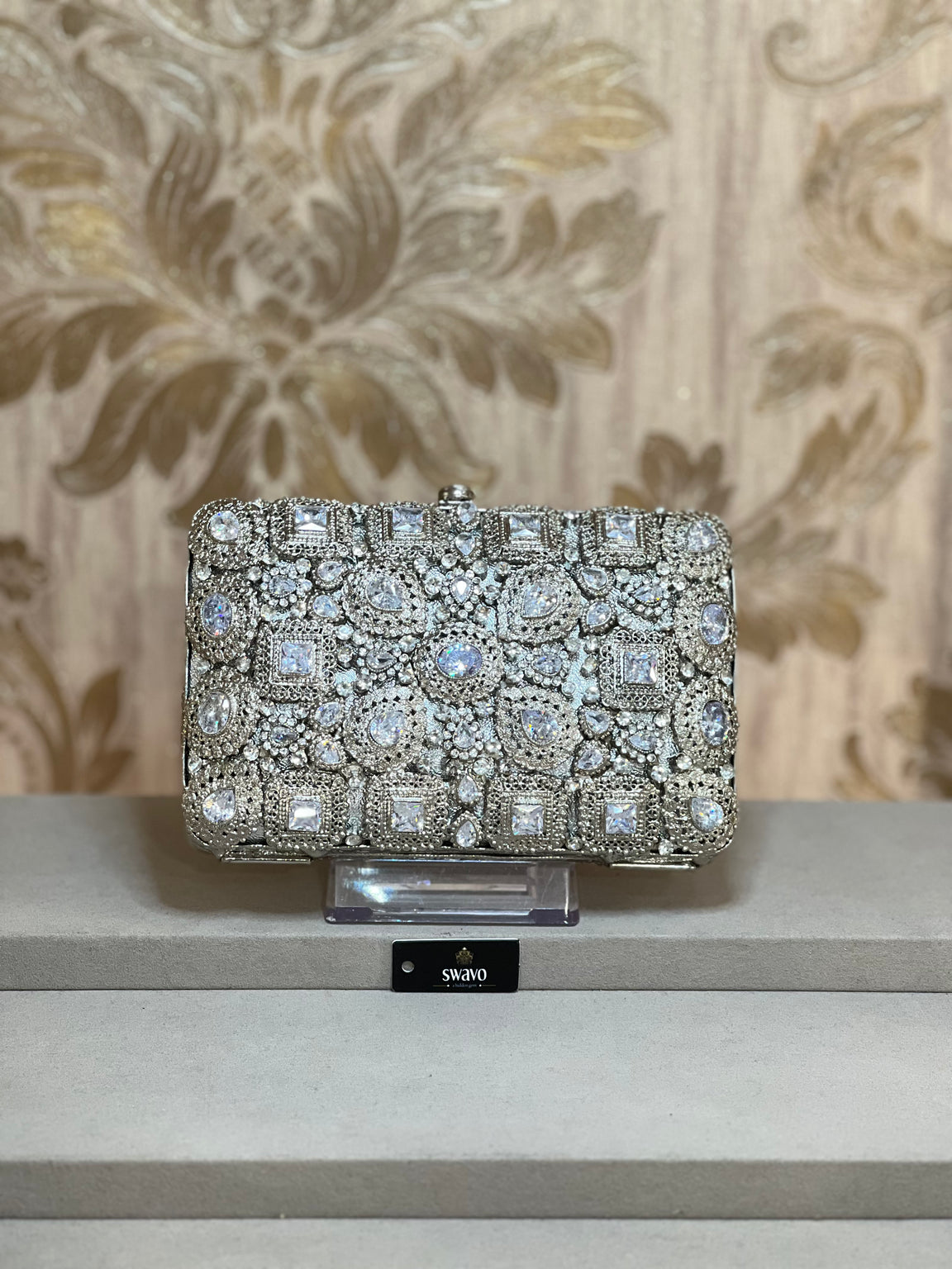 Hanna Double Sided Metal Clutch Bag