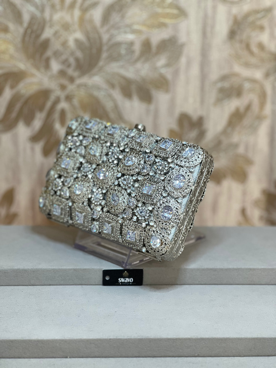 Hanna Double Sided Metal Clutch Bag