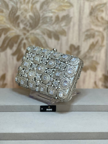 Hanna Double Sided Metal Clutch Bag