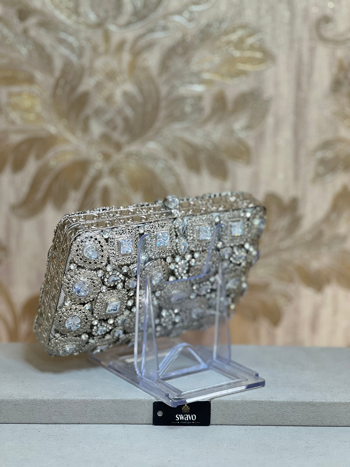 Hanna Double Sided Metal Clutch Bag