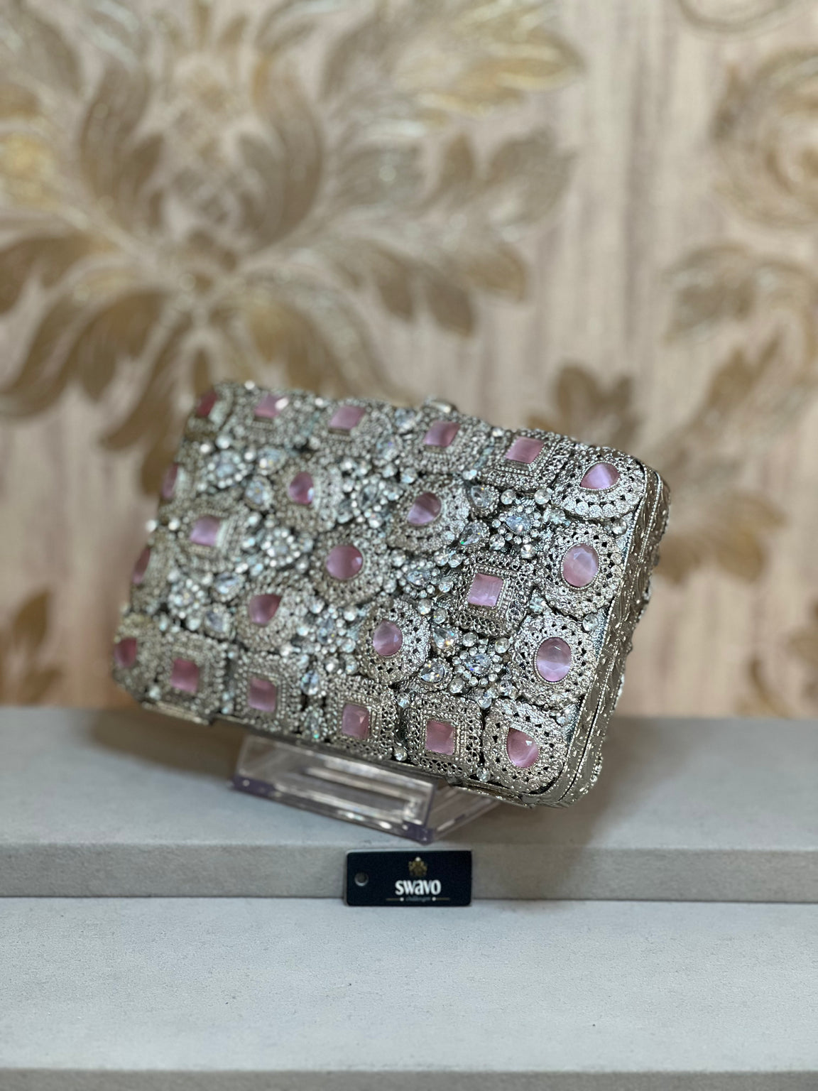 Hanna Double Sided Metal Clutch Bag