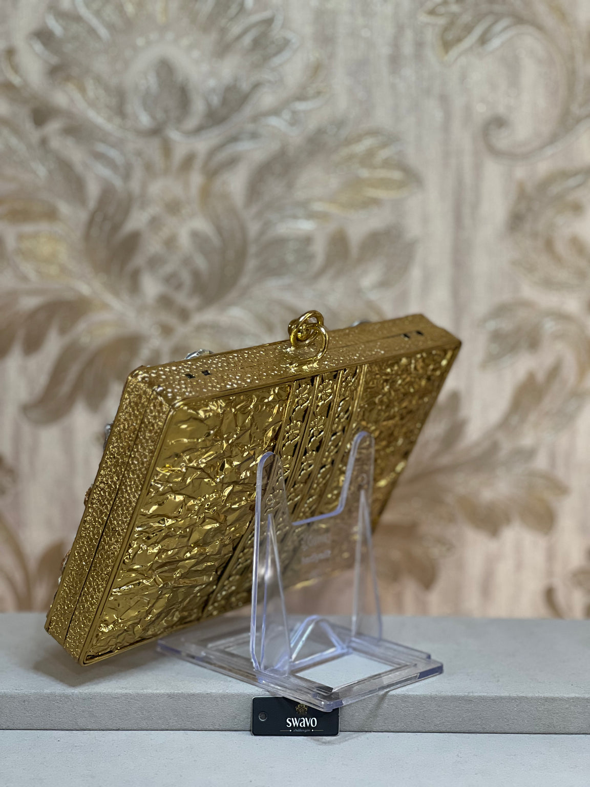 Elizabeth Pearl Gold Clutch Bag