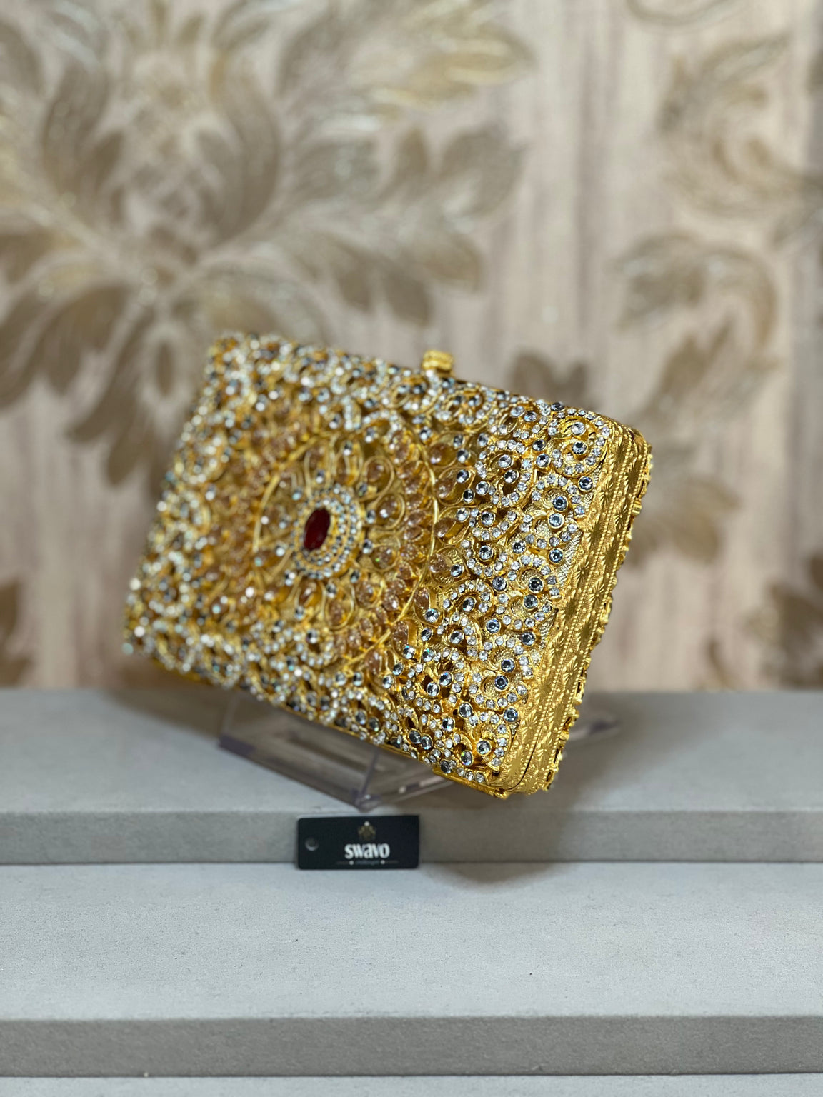 Signature Double Sided Gold Clutch Bag