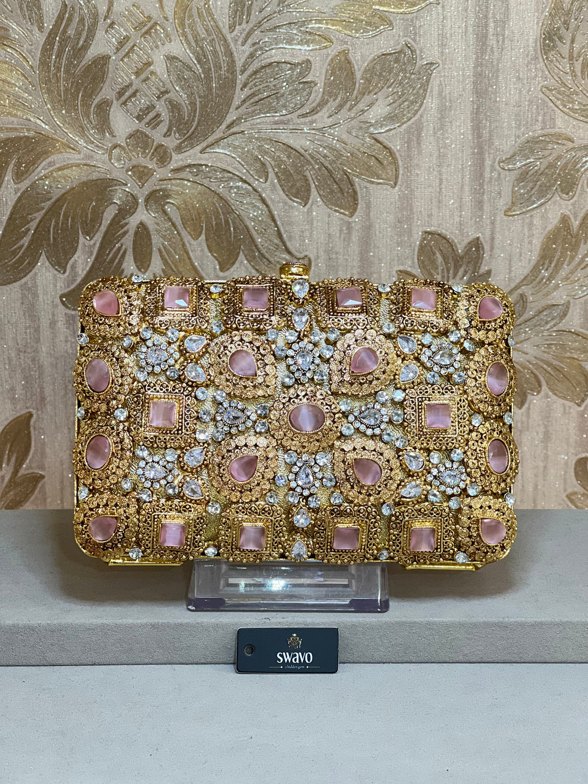 Hanna Double Sided Metal Clutch Bag