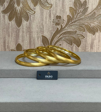 Matte Gold Look Bangles Set of 4