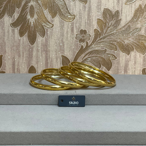 Polished Gold Look Bangles Set of 4