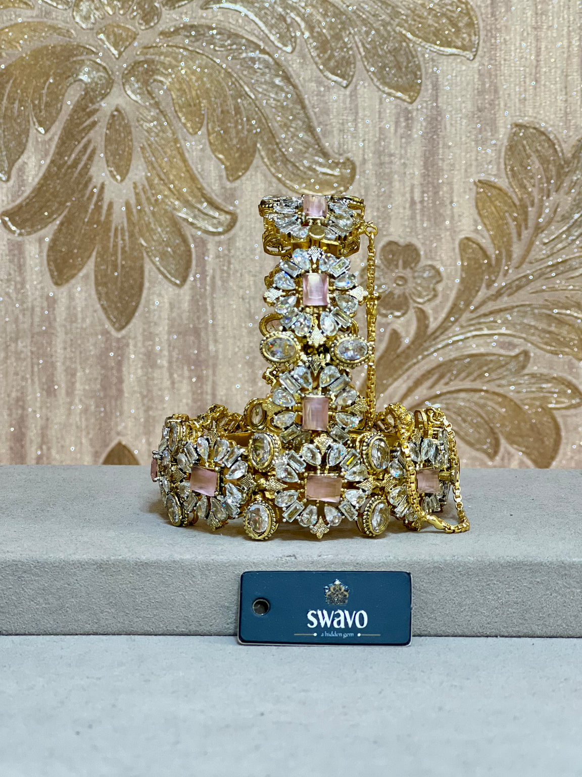 Florence Design With Clear Stones Bangles