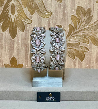 Florence Design With Clear Stones Bangles