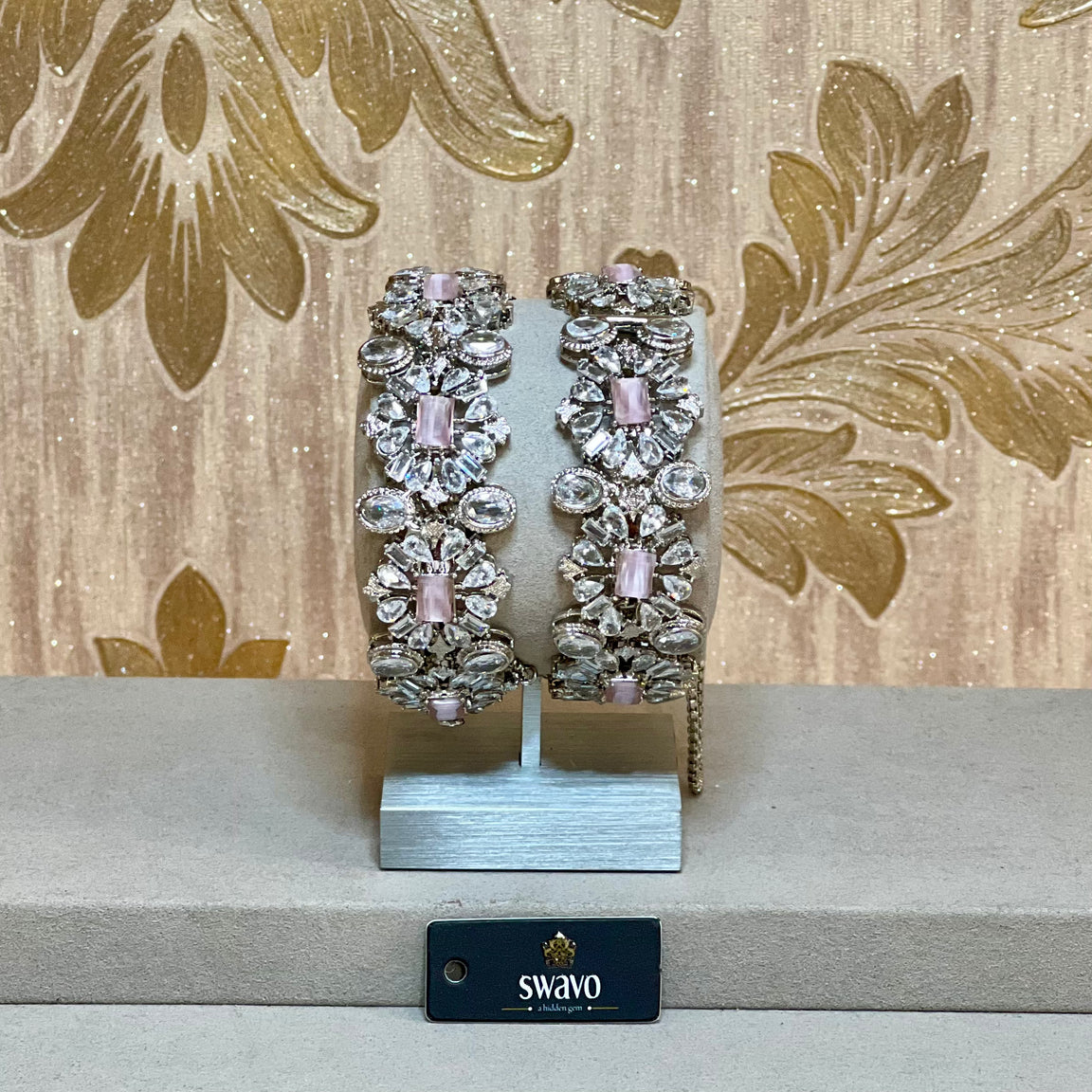 Florence Design With Clear Stones Bangles