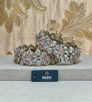 Florence Design With Clear Stones Bangles