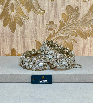 Florence Design With Clear Stones Bangles