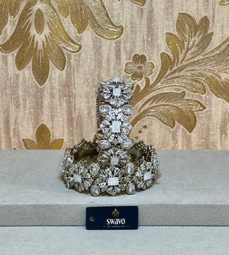 Florence Design With Clear Stones Bangles