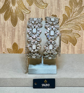 Florence Design With Clear Stones Bangles