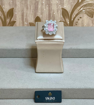 Anastasia Silver Ring With Clear Stones