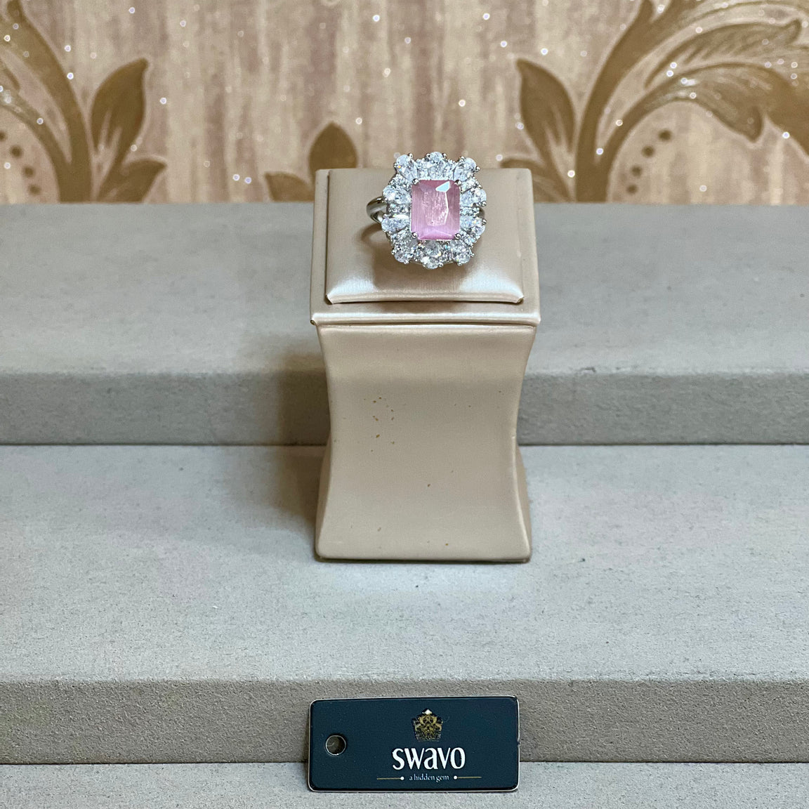 Anastasia Silver Ring With Clear Stones