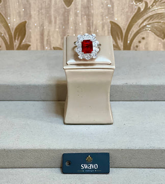 Anastasia Silver Ring With Clear Stones