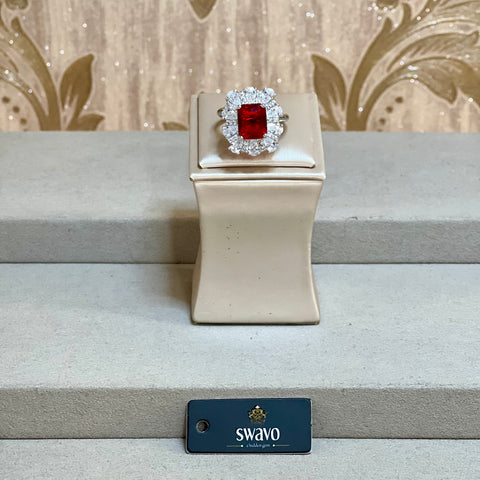 Anastasia Silver Ring With Clear Stones