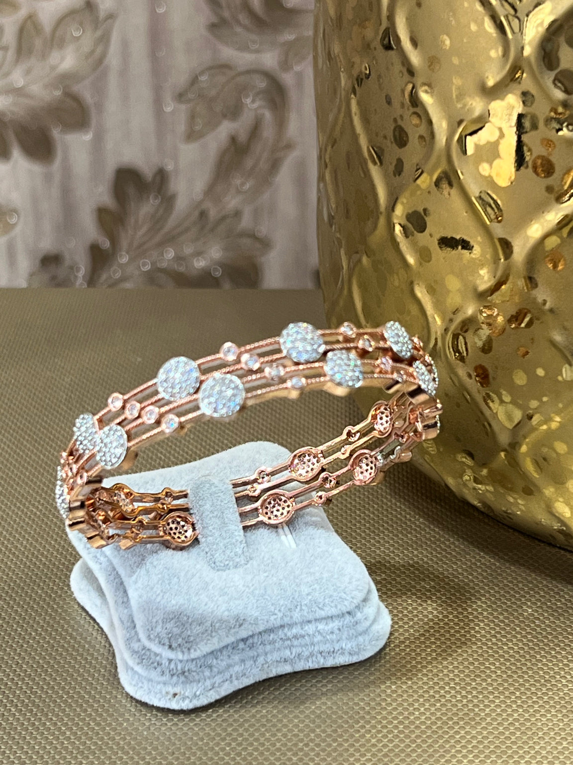 Rose Gold & Silver Bangles
