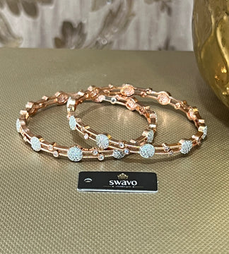 Rose Gold & Silver Bangles