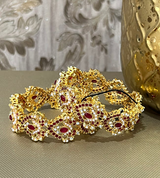 Ameera Red & Gold Bangles