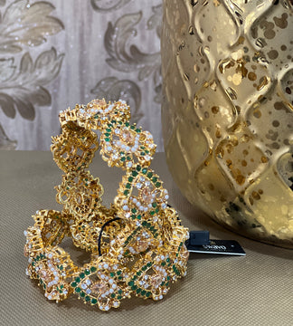 Ameera Green & Gold Bangles
