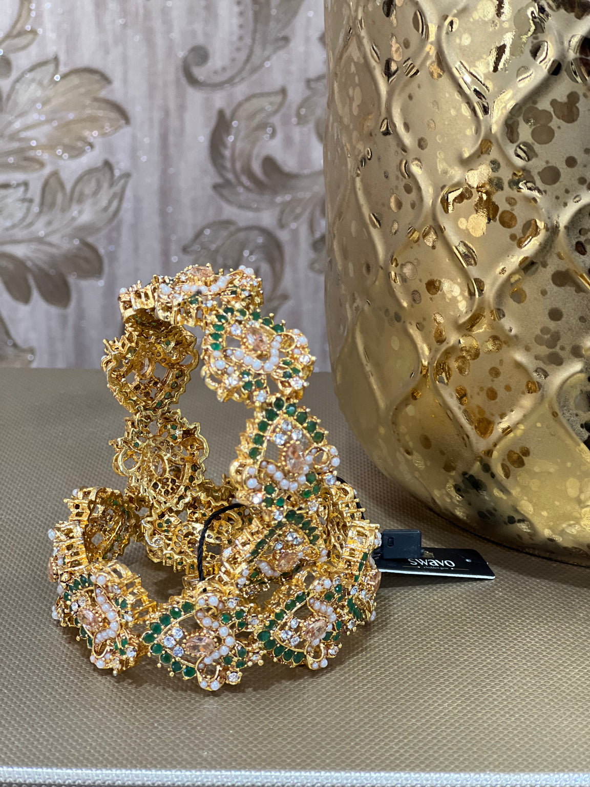 Ameera Green & Gold Bangles