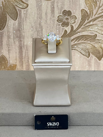 Cubic Zirconia Oval Ring