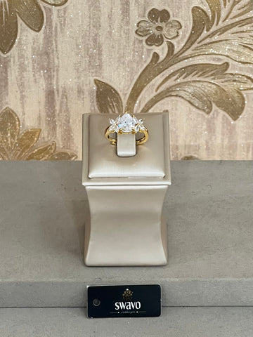 Cubic Zirconia Teardrop Ring