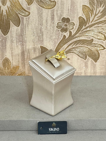 Gold Plated Cubic Zirconia Simple Square Ring