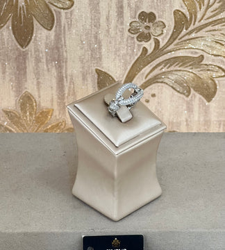 Cubic Zirconia Buckle Design Ring