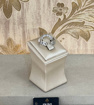Cubic Zirconia Buckle Design Ring