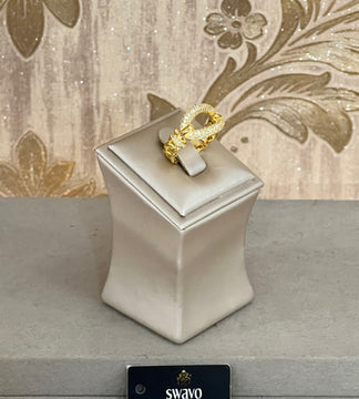 Cubic Zirconia Buckle Design Ring