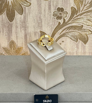 Cubic Zirconia Buckle Design Ring