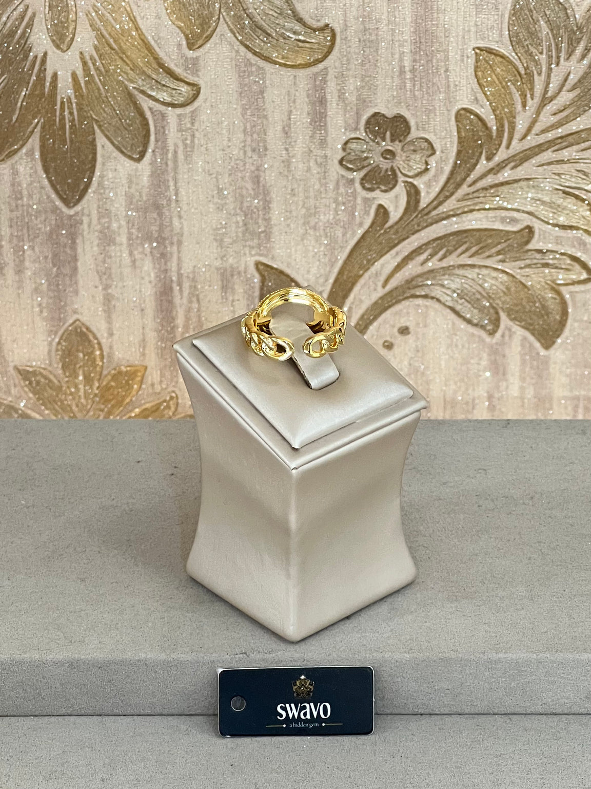 Cubic Zirconia Buckle Design Ring