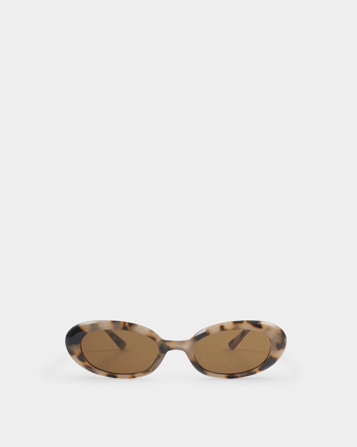 Katie Loxton Nissi Slim Oval Sunglasses In Light Tortoise Shell