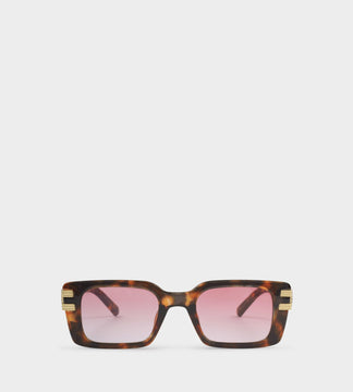 Katie Loxton Malibu Rectangle Sunglasses In Tortoise Shell