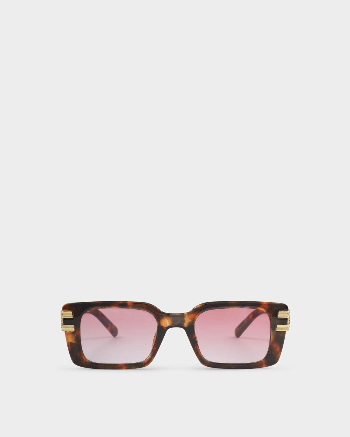 Katie Loxton Malibu Rectangle Sunglasses In Tortoise Shell