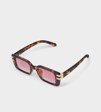 Katie Loxton Malibu Rectangle Sunglasses In Tortoise Shell