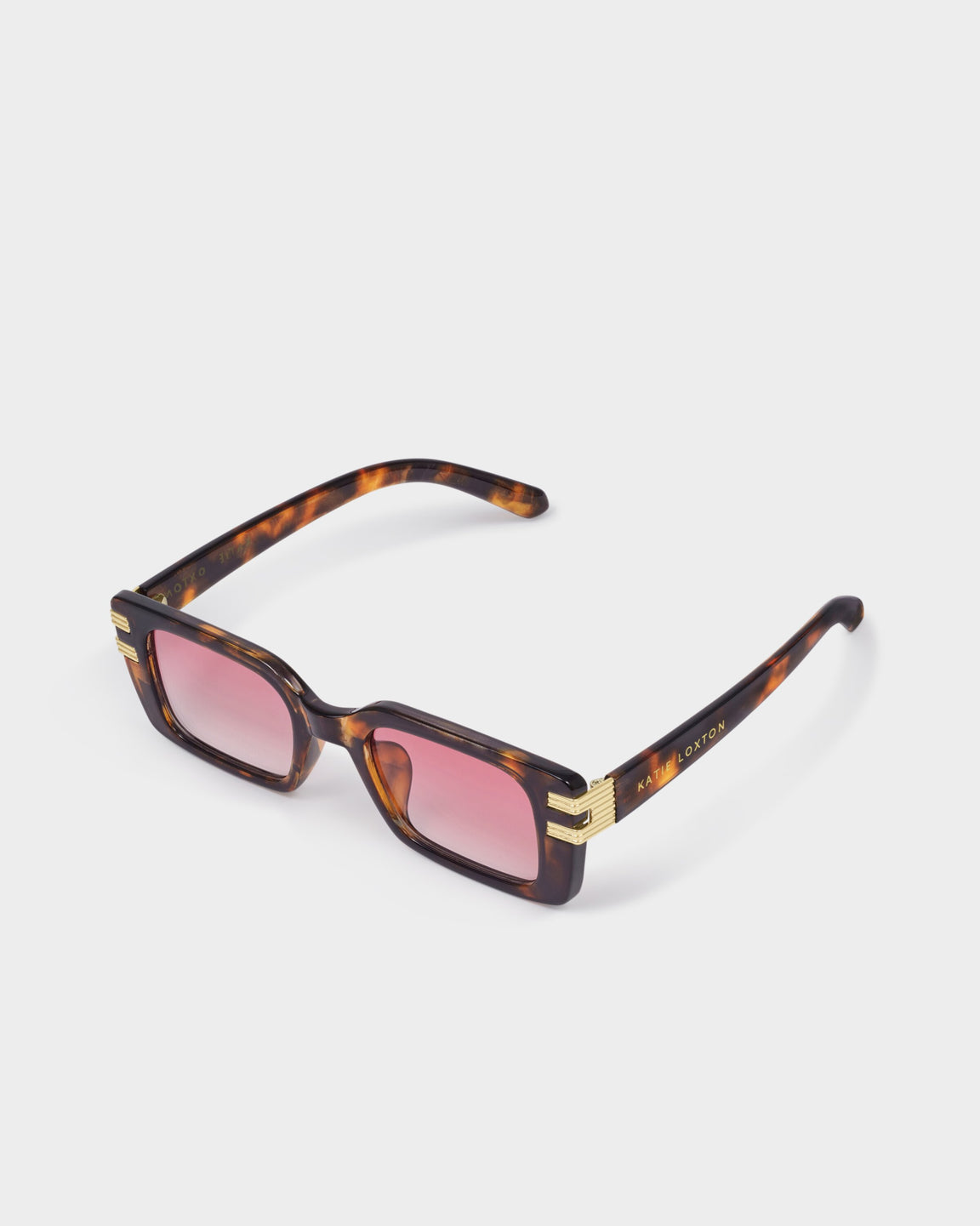 Katie Loxton Malibu Rectangle Sunglasses In Tortoise Shell