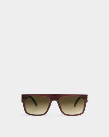Katie Loxton Aspen Square Sunglasses In Dark Cherry