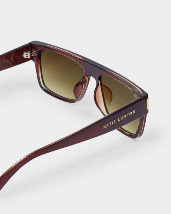 Katie Loxton Aspen Square Sunglasses In Dark Cherry