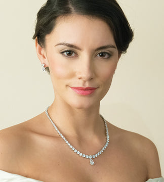 Ivory & Co Imperial Rhodium Teardrop Set
